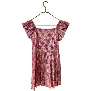 sur la vague CORAL MINI FLUTTER DRESS